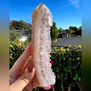 Agate Tower With Amethyst and Quartz